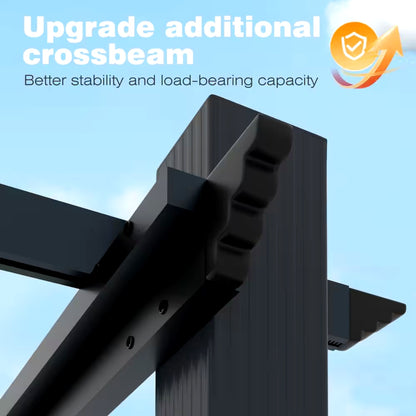 16 Ft. W X 12 Ft. D Aluminum Pergola Outdoor with Dark Gray Retractable Canopy